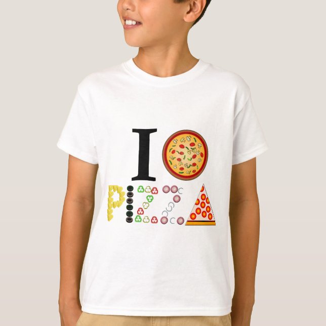 Camiseta Eu Adoro Pizza (Frente)