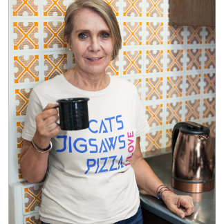 Camiseta Eu adoro pizza de gatas