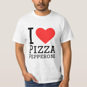 Camiseta Eu adoro pizza de pepperoni