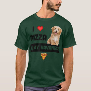 Camiseta Eu Adoro Pizza E Meu Cachorro Havapoo Pepperoni