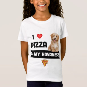 Camiseta Eu Adoro Pizza E Meu Cachorro Havapoo Pepperoni