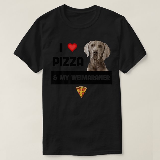 Camiseta Eu Adoro Pizza E Meu Queijo De Cachorro De Semana (Frente do Design)