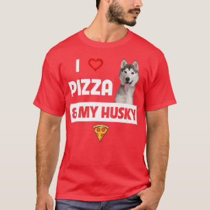 Camiseta Eu Adoro Pizza E Meu Rouco Cachorro Pepperoni Chee