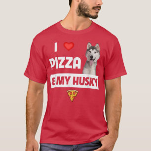 Camiseta Eu Adoro Pizza E Meu Rouco Cachorro Pepperoni Chee
