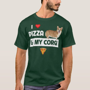 Camiseta Eu adoro Pizza e Minha Comida de Cachorro Pepperon