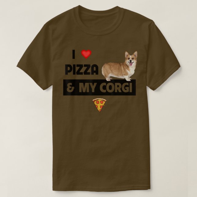 Camiseta Eu Adoro Pizza E Minha Comida De Cachorro Pepperon (Frente do Design)