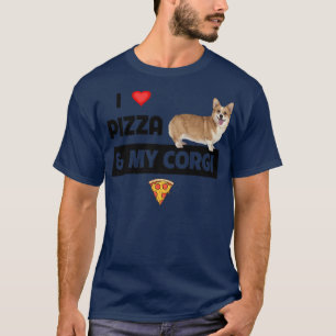 Camiseta Eu adoro Pizza e Minha Comida de Cachorro Pepperon