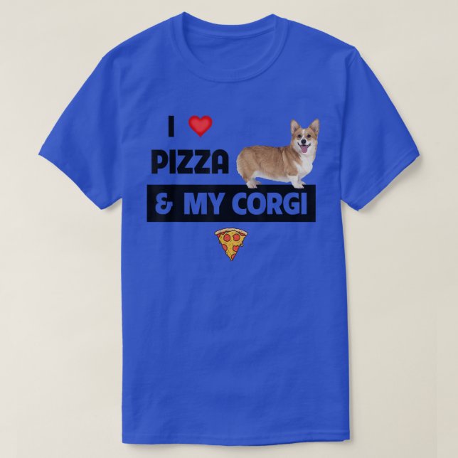Camiseta Eu adoro Pizza e Minha Comida de Cachorro Pepperon (Frente do Design)