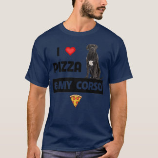 Camiseta Eu Adoro Pizza E Minha Comida De Pepperoni Cão Cão