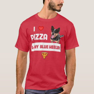 Camiseta Eu Adoro Pizza E Minha Comida De Pepperoni De Cão