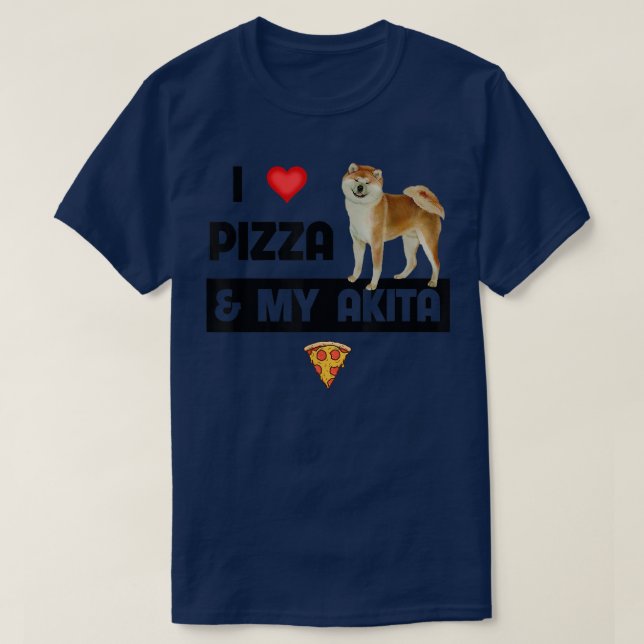 Camiseta Eu Adoro Pizza E Minha Comida De Pepperoni, Propri (Frente do Design)