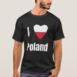 Camiseta Eu adoro Polônia