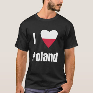 Camiseta Eu adoro Polônia
