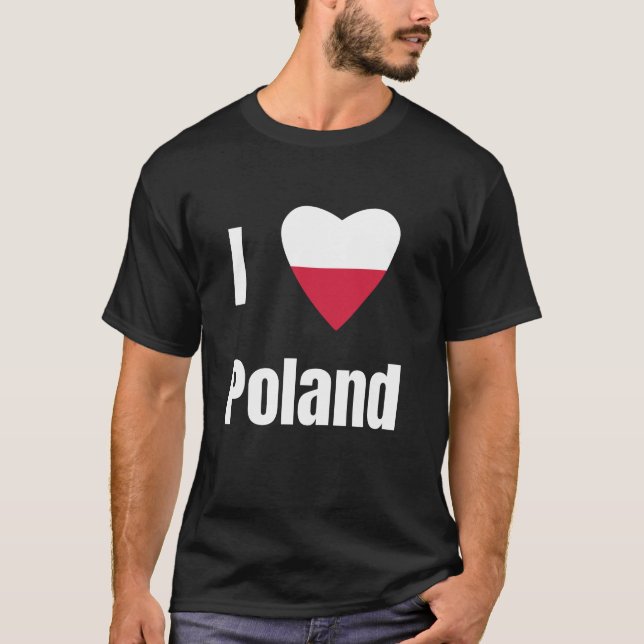 Camiseta Eu adoro Polônia (Frente)