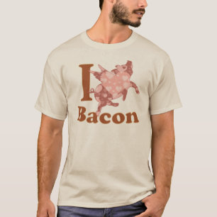 Camiseta Eu adoro porco voador de BACON