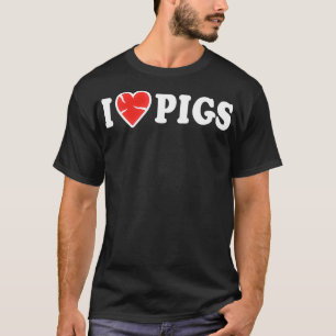 Camiseta Eu Adoro Porcos Dizendo Carne Engraçada Dizendo Di