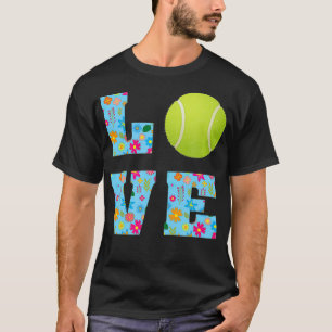 Camiseta Eu adoro presentes florais de Tênis de Tênis