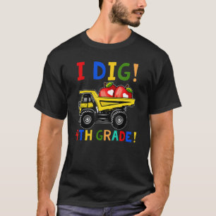 Camiseta Eu Adoro Professor da 4ª Série Trator Primeiro Dia
