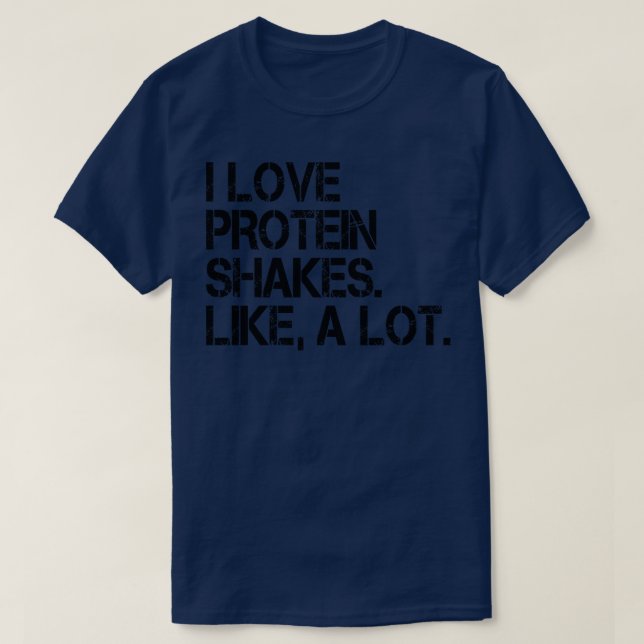 Camiseta Eu adoro proteína como muitos 1 (Frente do Design)