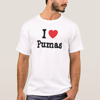 Camiseta Eu adoro Pumas personalizadas personalizadas do co