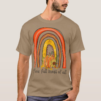 Camiseta Eu Adoro Pumpkins De Arco-Íris Mais Bonito