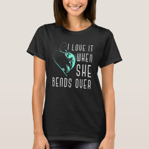 Camiseta Eu Adoro Quando Ela Se Curva Sobre A Piada Fishi D