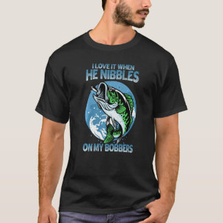 Camiseta Eu Adoro Quando Ele Belisca Meus Flutuadores Peix