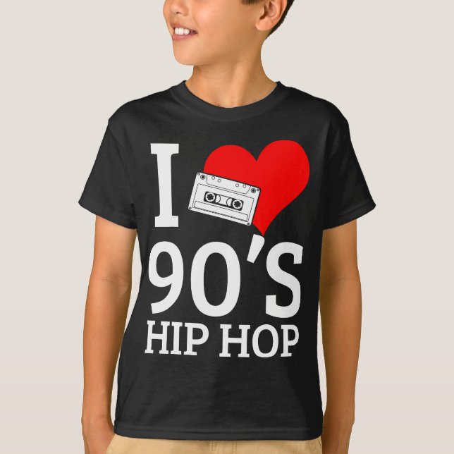 Camiseta Eu adoro Rap Hip Hop dos anos 90 (Frente)