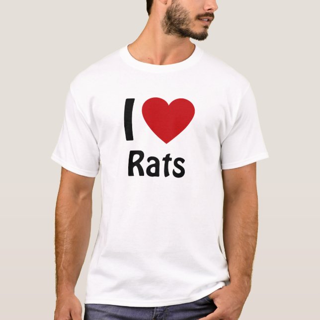 Camiseta Eu adoro ratos (Frente)