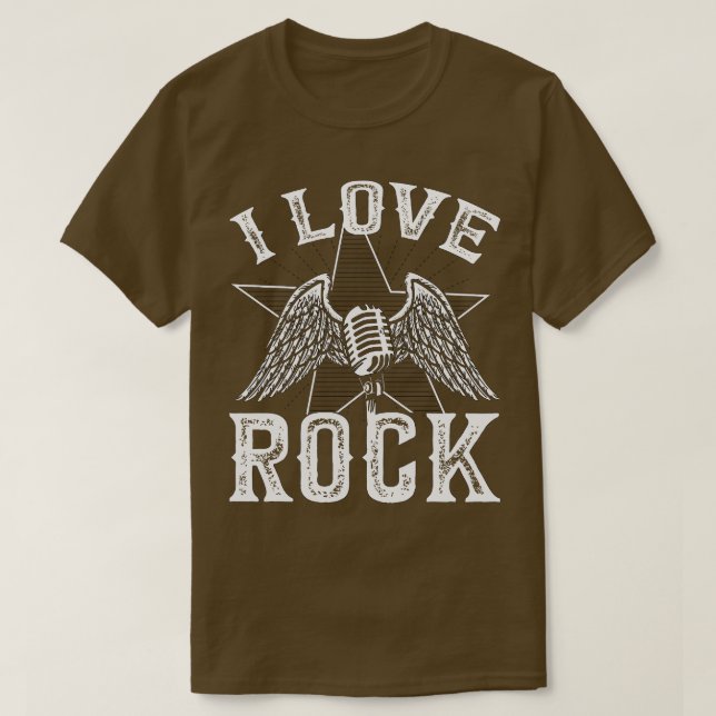 Camiseta Eu adoro rock (Frente do Design)