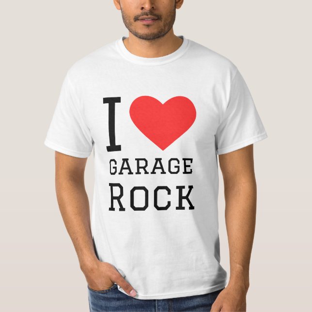 Camiseta Eu adoro rock de garagem (Frente)