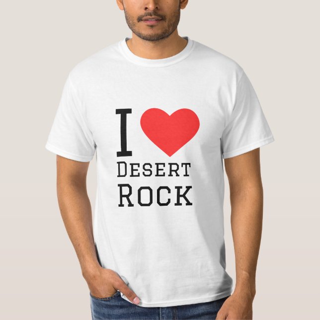 Camiseta Eu adoro rock do deserto (Frente)