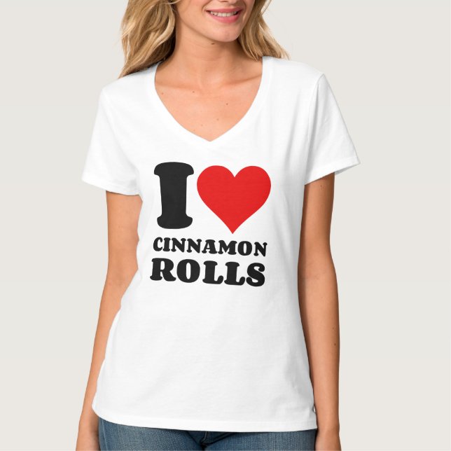 CAMISETA EU ADORO ROLLES DE CINNAMÃO (Frente)