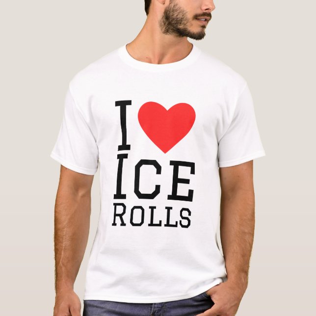 Camiseta Eu adoro rolos de gelo (Frente)