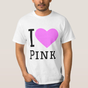 Camiseta Eu adoro rosa