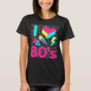 Camiseta Eu adoro roupas de fantasia dos anos 80 Retro Pa