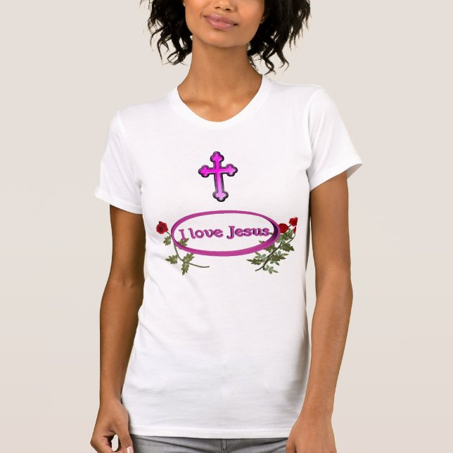Camiseta Eu adoro roupas de Jesus (Frente)