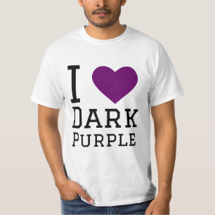 Camiseta Eu adoro roxo escuro