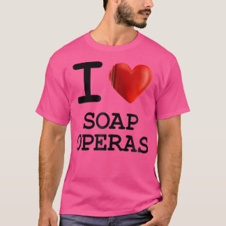 Camiseta Eu Adoro Sabonetes "Heart Shirt" Com Presente Engr