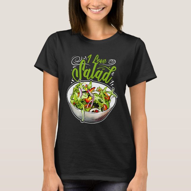 Camiseta Eu Adoro Salad Veggies Vegan (Frente)