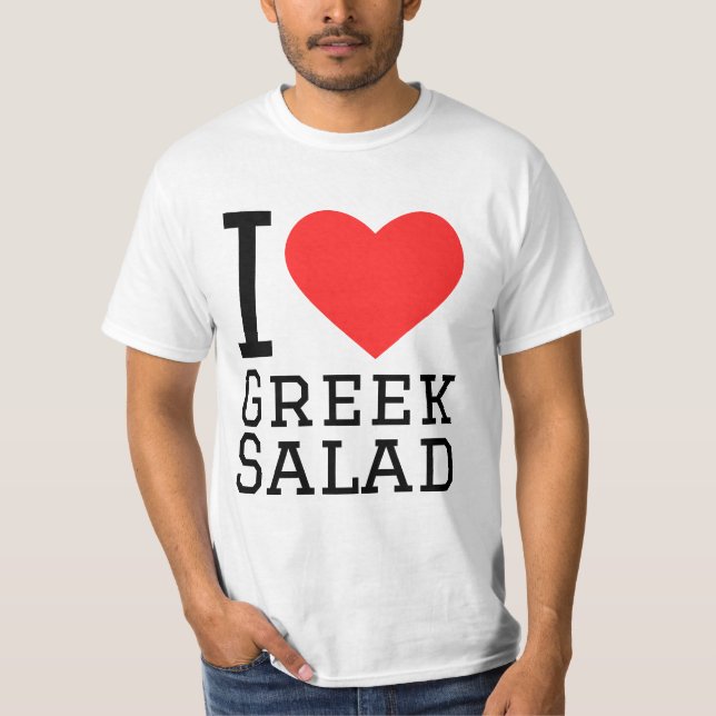 Camiseta Eu adoro salada grega (Frente)