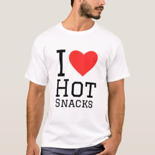Camiseta Eu adoro salgadinhos quentes