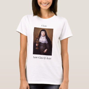 Camiseta eu adoro santo clare de assisi