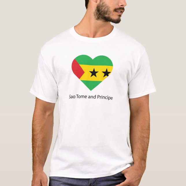 Camiseta Eu adoro São Tomé e Príncipe (Frente)
