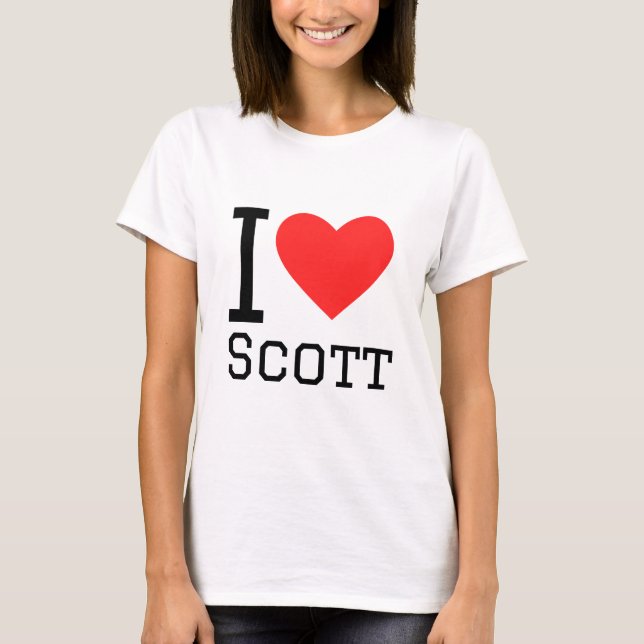 Camiseta Eu adoro scott (Frente)