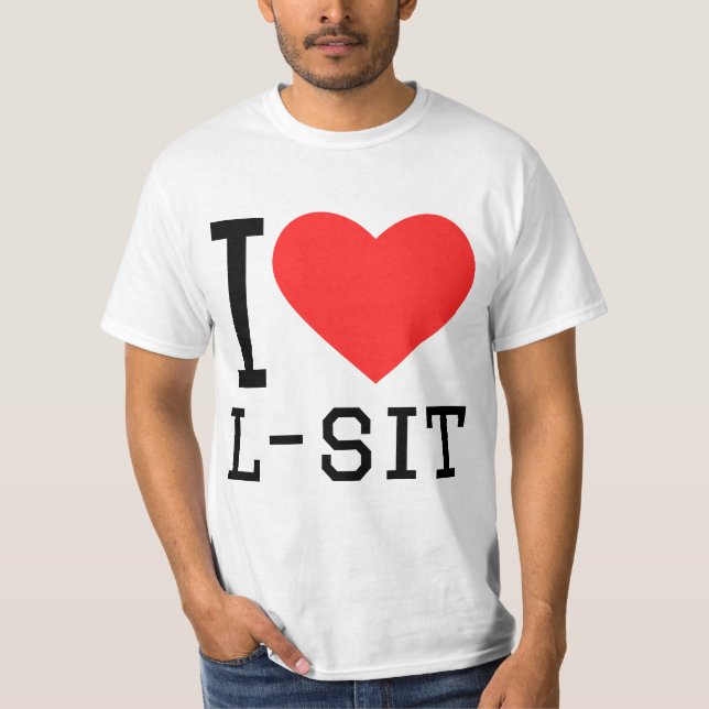 Camiseta Eu adoro sentar-me (Frente)