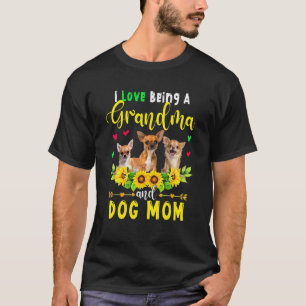 Camiseta Eu Adoro Ser Avó E Cachorro Mamãe Chihuahua Cachor