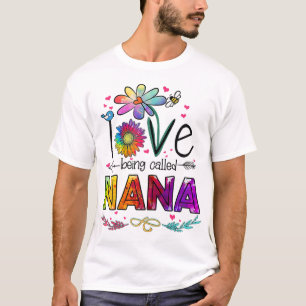 Camiseta Eu Adoro Ser Chamada De Nana Daisy Flower Cute Mãe