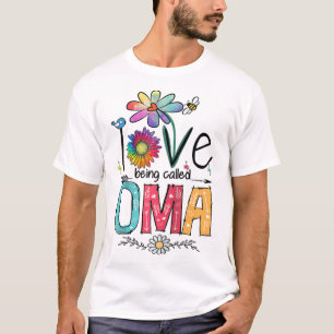 Camiseta Eu adoro ser chamada de Oma Daisy Flower Cute Madr