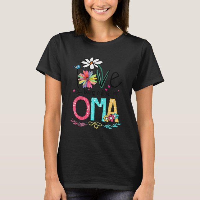 Camiseta Eu Adoro Ser Chamada De Oma Sunflower (Frente)